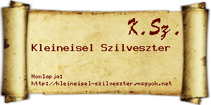 Kleineisel Szilveszter névjegykártya